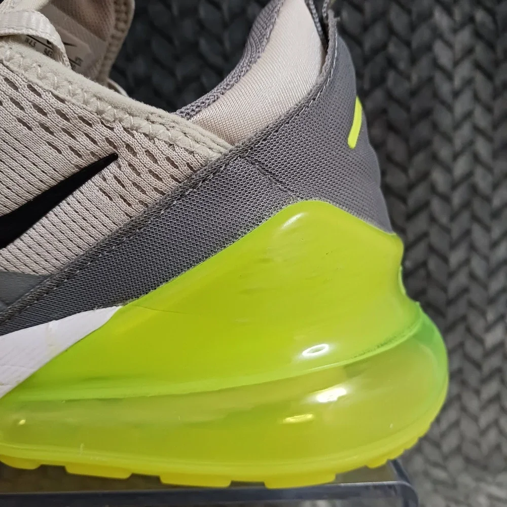 Nike Air Max 270 Light Bone Volt GS Walking Running Shoes Size 5Y Women's 6.5